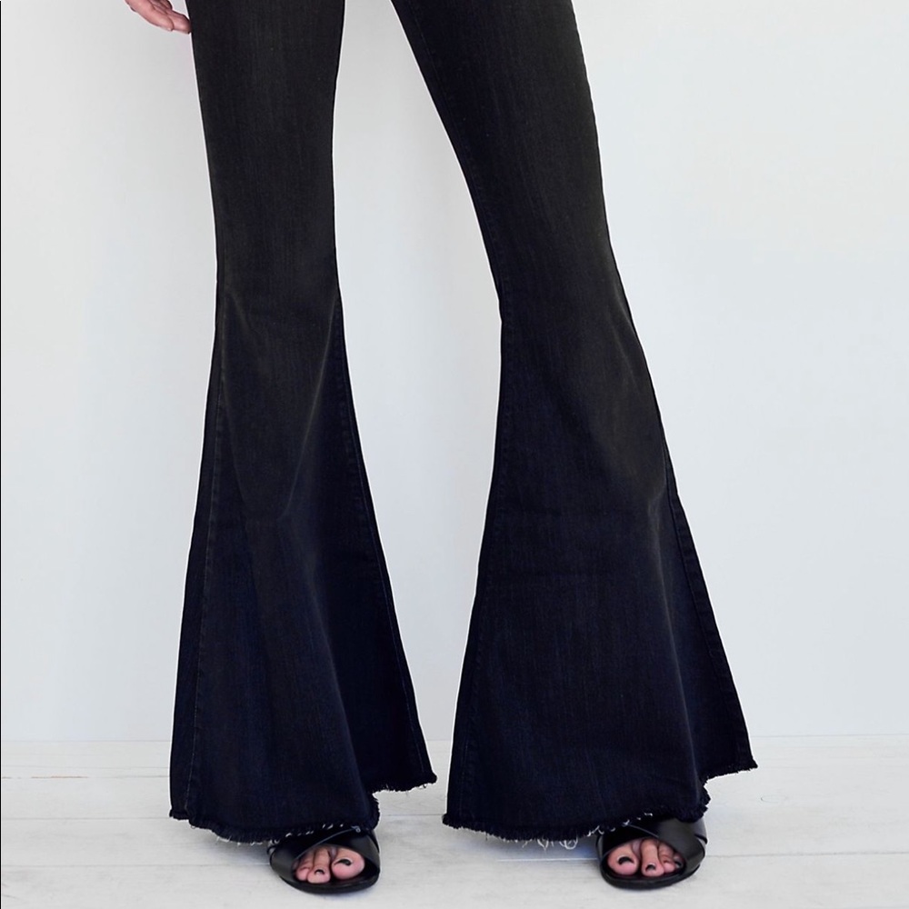 Free People Denim Super Flare Jeans